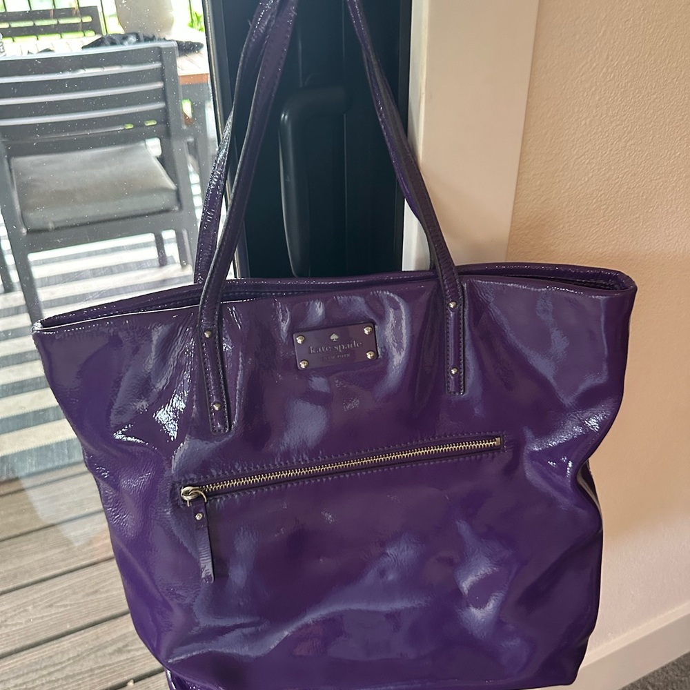 Kate Spade Shiny Purple Tote